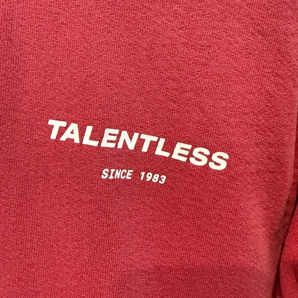 TALENTLESS Women's Burgundy Hoodie - Picture 2 of 4